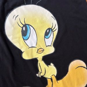 Looney Tunes Tweety Bird Sleepwear ultra shear Black 3X